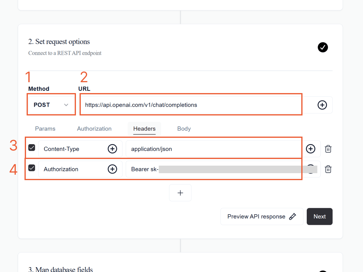Configure request