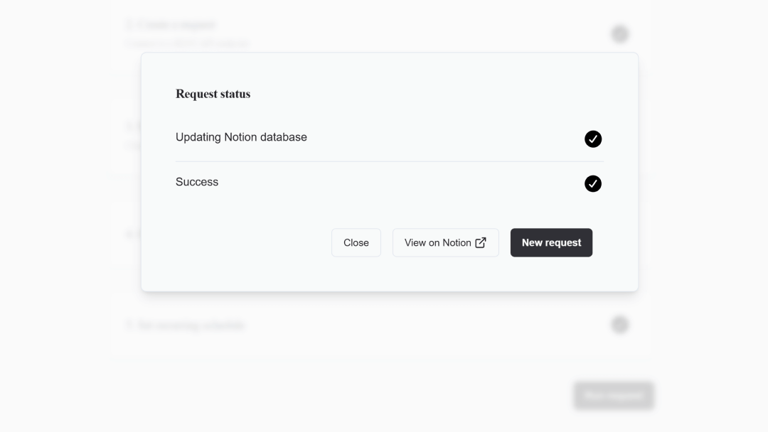 Request status