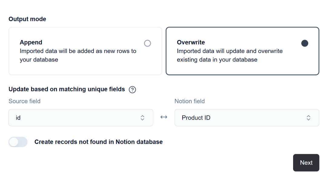 Update based on matching fields